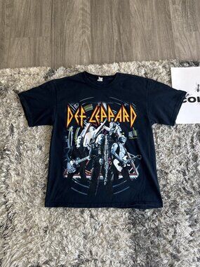 Tour Navy Blue 00 S Def Leppard Band Concert Rock 2015 Navy Blue Men Sz L